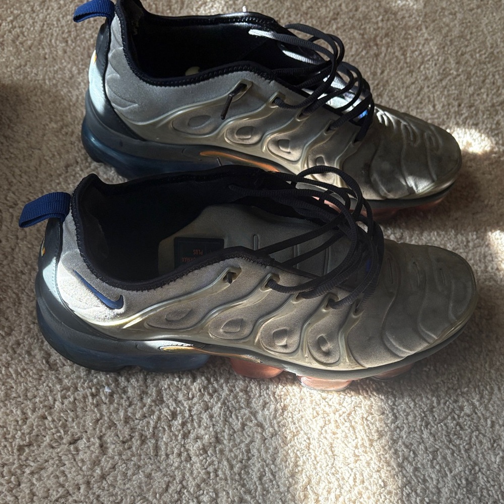 Men's Stylish Gray and Blue airmax vapor plus
